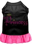 Princess Rhinestone Dress Black with Bright Pink Med (12)