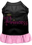 Princess Rhinestone Dress Black with Light Pink Lg (14)
