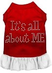 Rhinestone All About me Dress Red with White Lg (14)