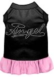 Rhinestone Angel Dress  Black with Light Pink Lg (14)