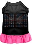 Rhinestone British Flag Dress Black with Bright Pink Med (12)