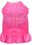 Rhinestone British Flag Dress Bright Pink 4X (22)