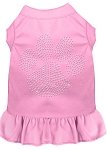Rhinestone Clear Paw Dress Light Pink 4X (22)