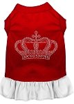 Rhinestone Crown Dress Red with White Lg (14)