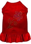 Rhinestone Multi Flower Dress Red 4X (22)