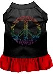 Rhinestone Rainbow Peace Dress Black with Red Lg (14)