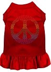 Rhinestone Rainbow Peace Dress Red 4X (22)