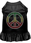 Rhinestone Rasta Peace Dress Black 4X (22)