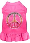 Rhinestone Rasta Peace Dress Bright Pink 4X (22)