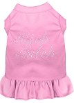 Rhinestone Rich Bitch Dress Light Pink 4X (22)