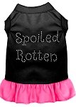 Spoiled Rotten Rhinestone Dress Black with Bright Pink Med (12)