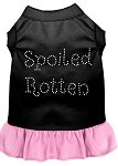Spoiled Rotten Rhinestone Dress Black with Light Pink Lg (14)