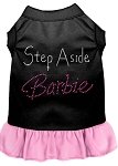Step Aside Barbie Rhinestone Dress Black with Light Pink Lg (14)