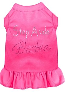 Step Aside Barbie Rhinestone Dress Black with Bright Pink Med (12)