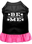 Be Thankful for Me Screen Print Dress Black with Bright Pink Med (12)