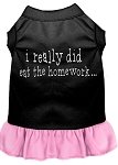 I really did eat the Homework Screen Print Dress Black with Light Pink Lg (14)