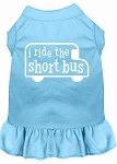 I ride the short bus Screen Print Dress Baby Blue 4X (22)