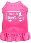 I ride the short bus Screen Print Dress Bright Pink 4X (22)