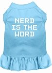 Nerd is the Word Screen Print Dress Baby Blue 4X (22)