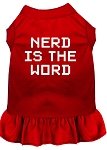 Nerd is the Word Screen Print Dress Red 4X (22)