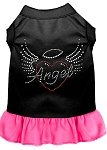 Angel Heart Rhinestone Dress Black with Bright Pink Med (12)