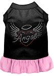 Angel Heart Rhinestone Dress Black with Light Pink Lg (14)