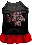 Happy Valentines Day Rhinestone Dress Black with Red Lg (14)