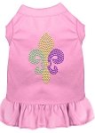 Mardi Gras Fleur De Lis Rhinestone Dress Light Pink 4X (22)