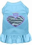 Zebra Heart Rhinestone Dress Baby Blue 4X (22)