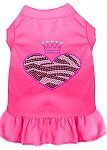 Zebra Heart Rhinestone Dress Bright Pink 4X (22)