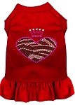 Zebra Heart Rhinestone Dress Red 4X (22)