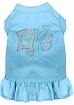 Technicolor Love Rhinestone Pet Dress Baby Blue 4X (22)