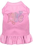 Technicolor Love Rhinestone Pet Dress Light Pink 4X (22)
