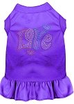 Technicolor Love Rhinestone Pet Dress Purple 4X (22)
