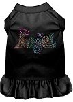 Technicolor Angel Rhinestone Pet Dress Black 4X (22)