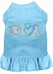 Technicolor Diva Rhinestone Pet Dress Baby Blue 4X (22)
