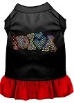 Technicolor Diva Rhinestone Pet Dress Black with Red Lg (14)