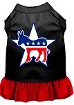 Democrat Screen Print Dress Black with Red Lg (14)