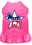 Democrat Screen Print Dress Bright Pink 4X (22)