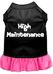 High Maintenance Screen Print Dress Black with Bright Pink Med (12)