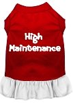 High Maintenance Screen Print Dress Red with White Lg (14)