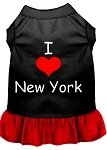 I Heart New York Screen Print Dress Black with Red Lg (14)