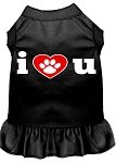 I Heart You Screen Print Dress Black 4X (22)