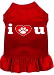 I Heart You Screen Print Dress Red 4X (22)