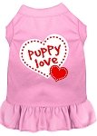Puppy Love Screen Print Dress Light Pink 4X (22)