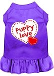 Puppy Love Screen Print Dress Purple 4X (22)