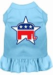 Republican Screen Print Dress Baby Blue 4X (22)