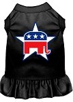 Republican Screen Print Dress Black 4X (22)