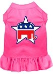 Republican Screen Print Dress Bright Pink 4X (22)