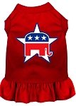 Republican Screen Print Dress Red 4X (22)